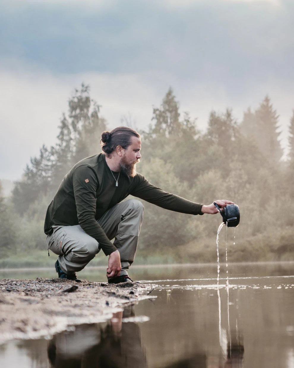 Pindewood® 2-Pack T-Shirt Lange Mouw Heren 7447