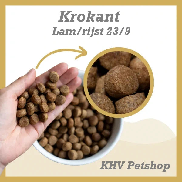 NatuurDog Lam & rijst 23/9 Hypo-allergeen Krokant Zak 20kg