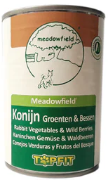 Topfit Hond Delicatesse Konijn, Groenten en Bessen 4 Blikken à 400gr
