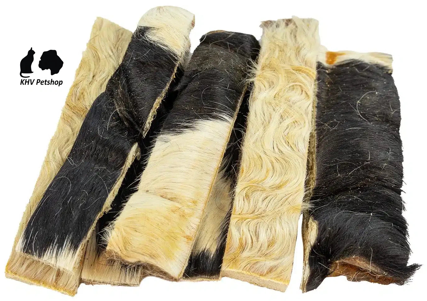 Gedroogde runderkophuid met haar zak