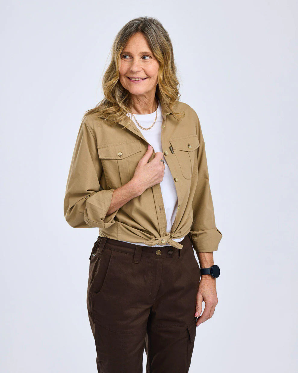 Pinewood® Safari Shirt met Lange Mouwen Dames 3128