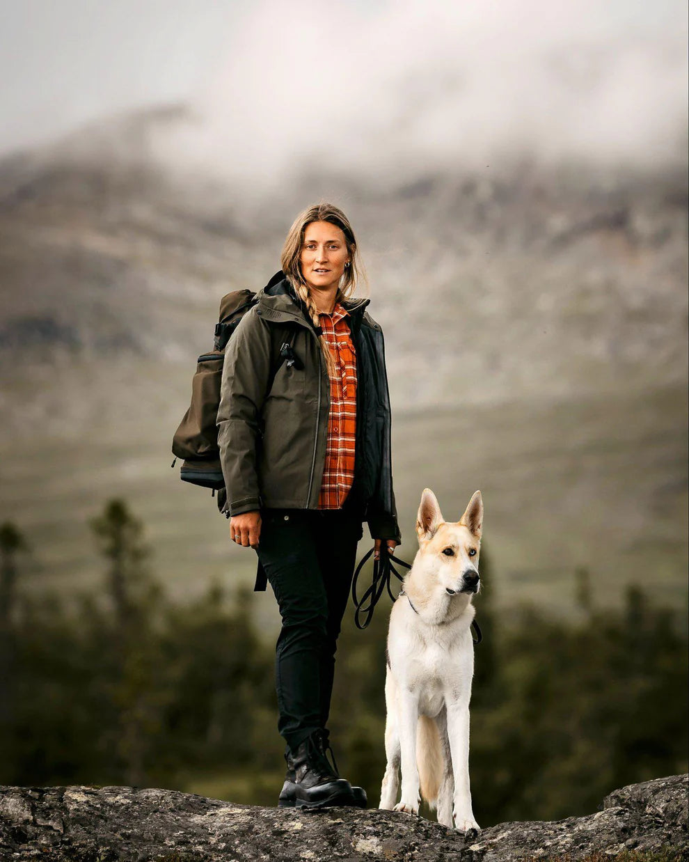 Abisko flanellen wandelshirt dames 3226