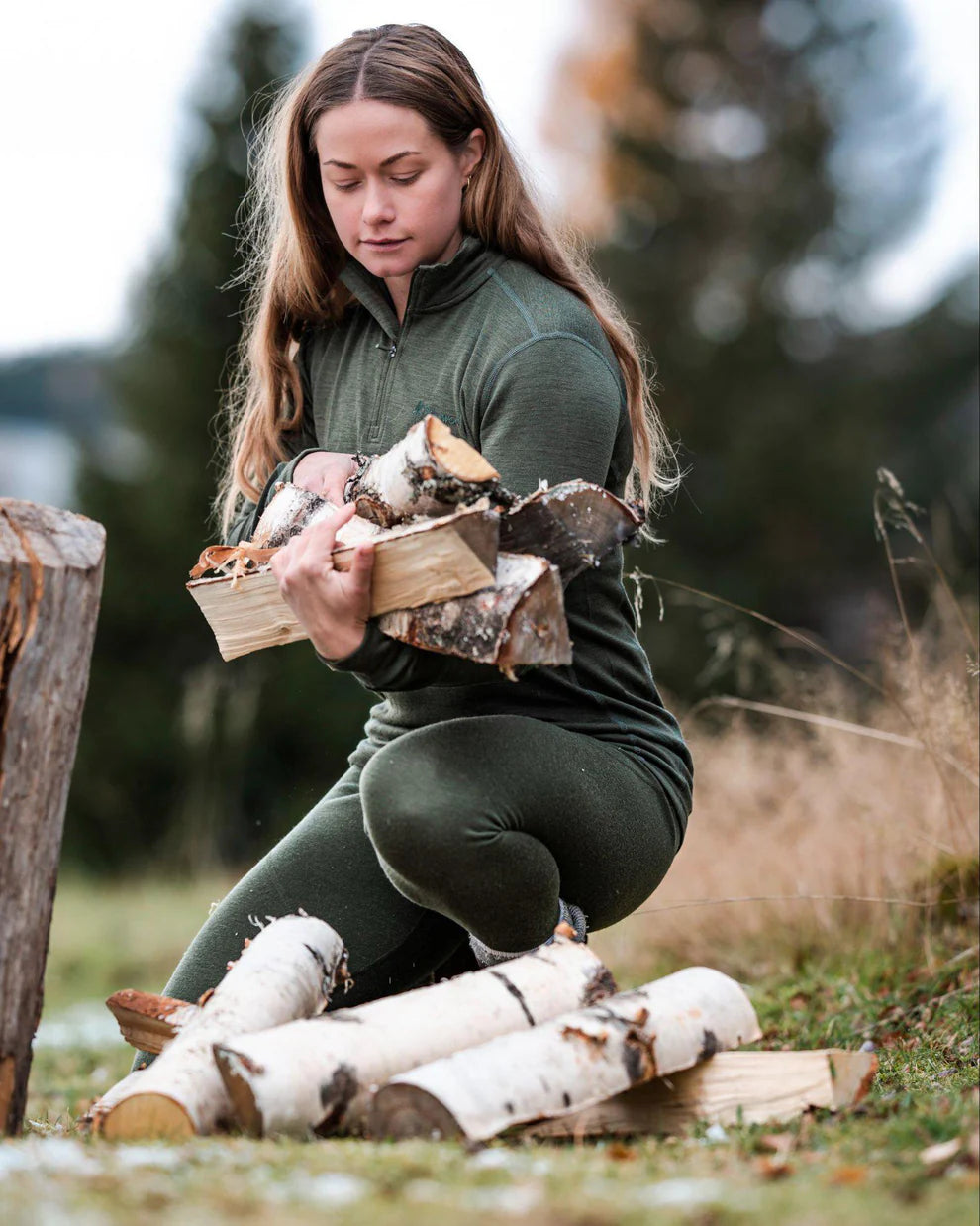 Pinewood® Abisko Merino Baselayer Halve rits 3406