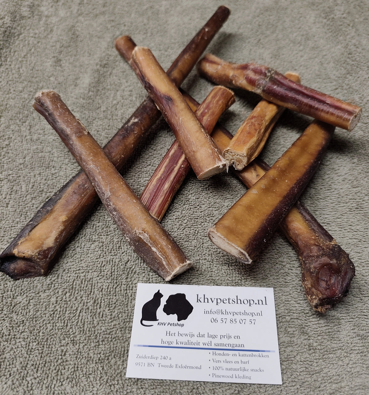Gedroogde Bullepees ca 12, 15 of 30 cm