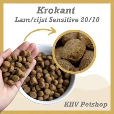 NatuurDog Lam & Rijst 20/10 Sensitive Krokant Zak 15kg