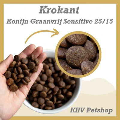 NatuurDog Konijn Graanvrij 25/15 Krokant Zak 15kg