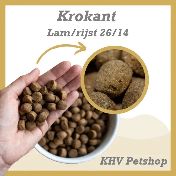 NatuurDog Lam & Rijst HE 26/14 Hypo-allergeen Krokant Zak 20kg