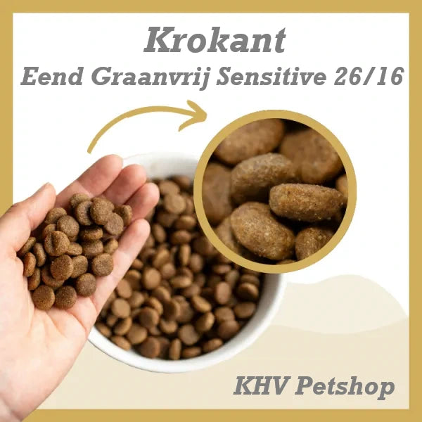 NatuurDog Eend Graanvrij 26/16 Krokant Zak 15kg