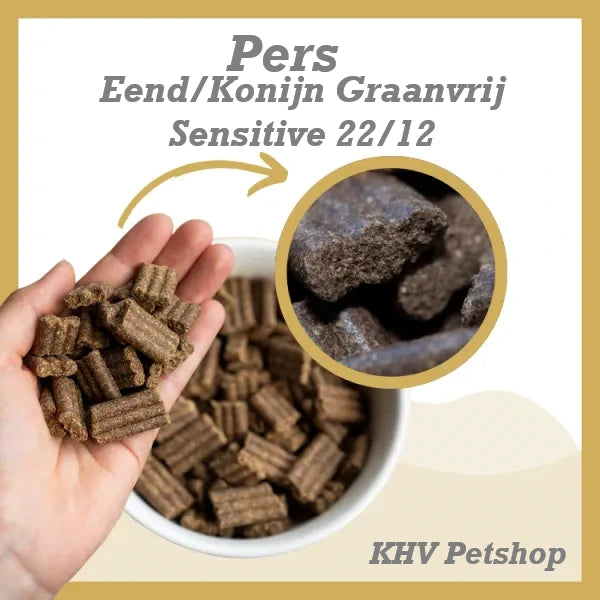 NatuurDog Eend/Konijn Graanvrij Sensitive 22/12 Geperst Zak 15kg