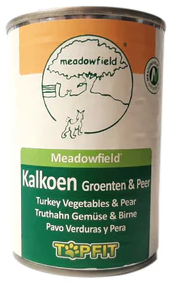 Topfit Hond Delicatesse Kalkoen, Groenten en Peer 4 Blikken à 400gr