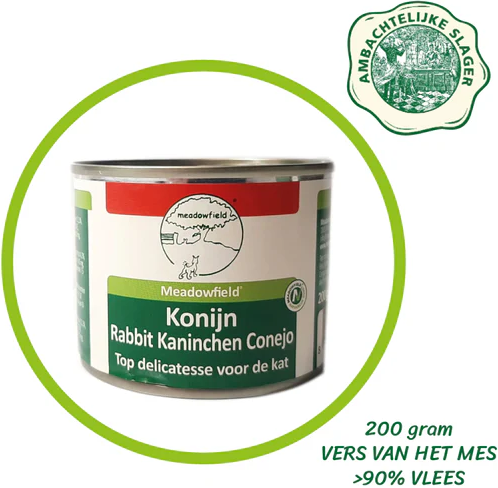 Topfit Kat Delicatesse Konijn 3 Blikken à 200gr