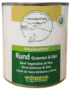 Topfit Hond Delicatesse Rund, Groenten en Rijst 8 Blikken à 800gr